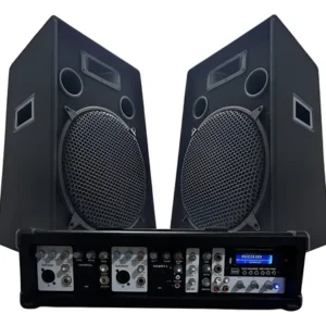 Combo Par De Bafles 15'' 500w + Consola Potenciada Bt,usb,sd